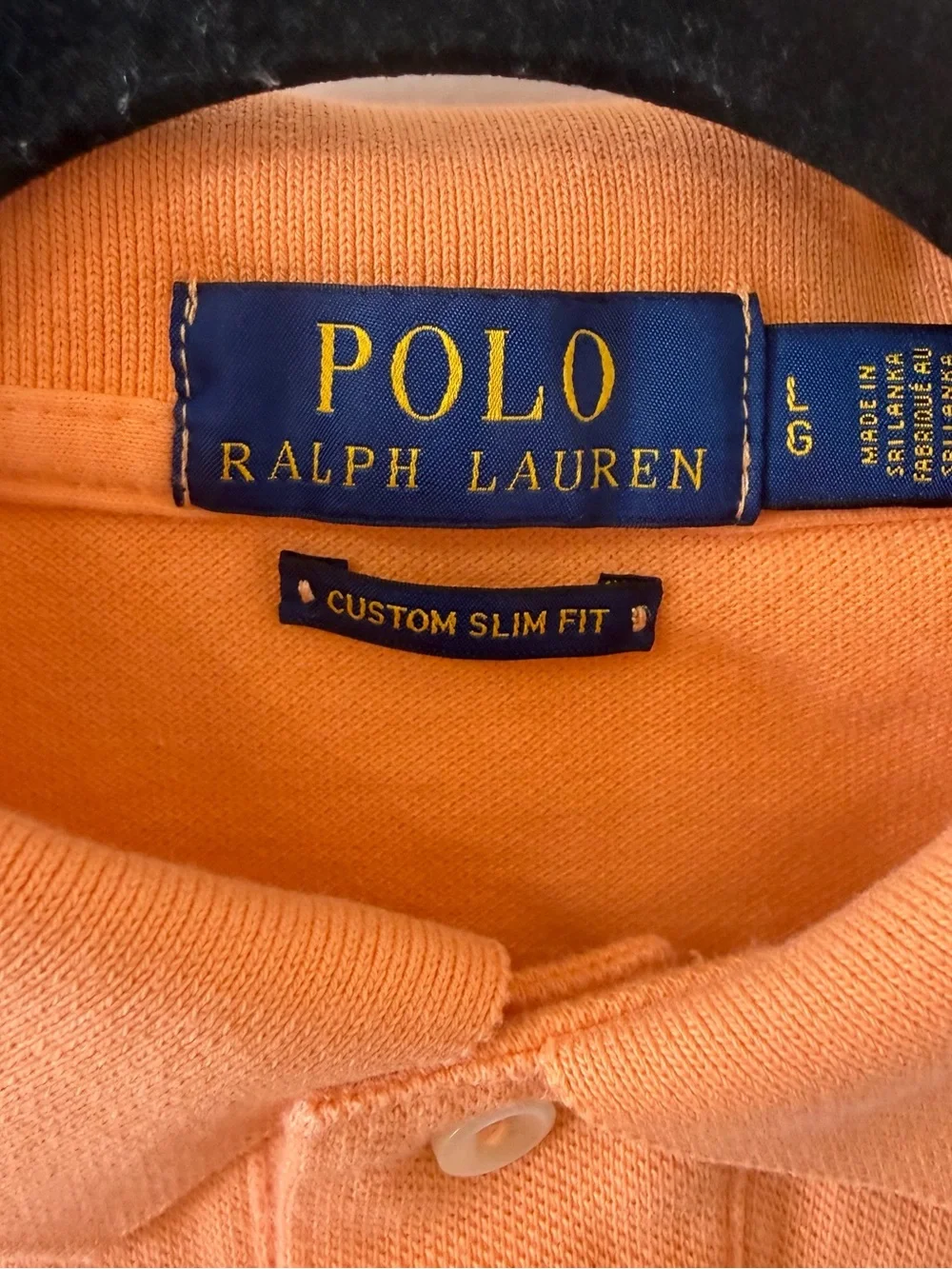 Polo Ralph Lauren - Men’s Big Pony Polo Shirt Custom Slim Fit - Orange, L